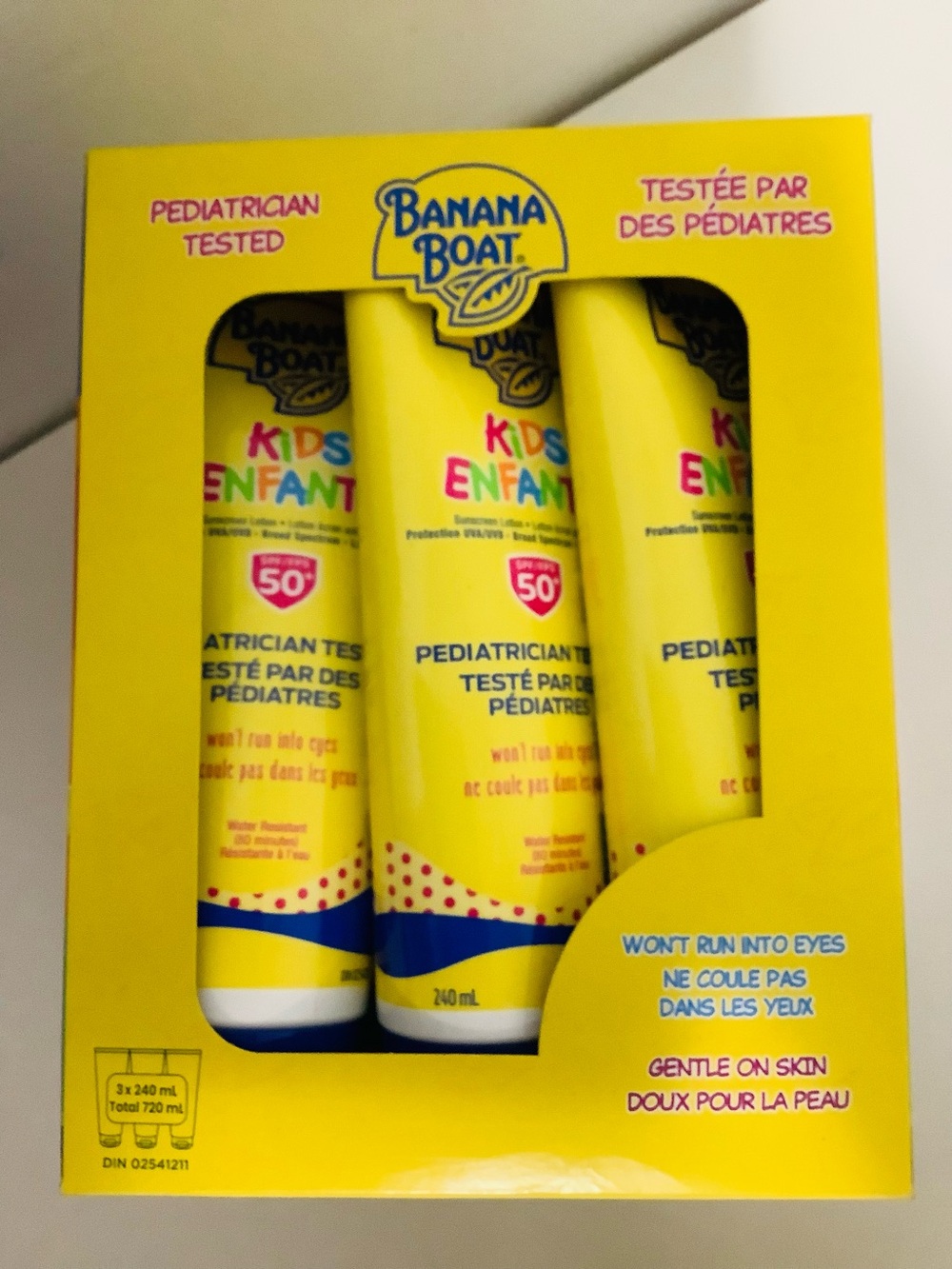 Banana Boat  3x 240 ml. Kids Sunscreen Set , SPF 50